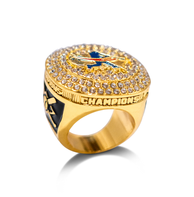 Gold baseball championship rings